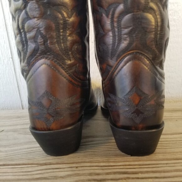 Laredo Hawk Mens Brown Leather Cowboy Western Boots 10.5 D 6862 - Picture 5 of 13
